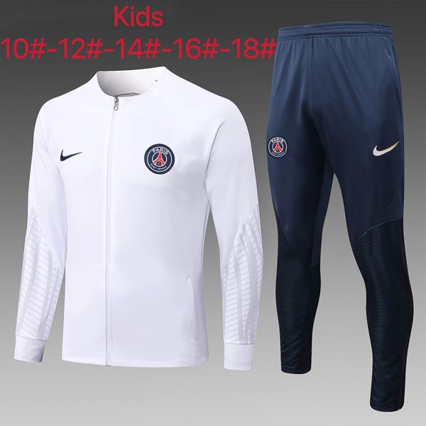 Kinder Trainingsanzug PSG 2023 Weiß Blau